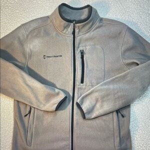 Free Country Light Taupe/Beige Lightweight Jacket with Black Trim